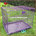 Folding Home Training Black Steel Dog Puppy Pet Iron Dog Cage with Plastic Pan